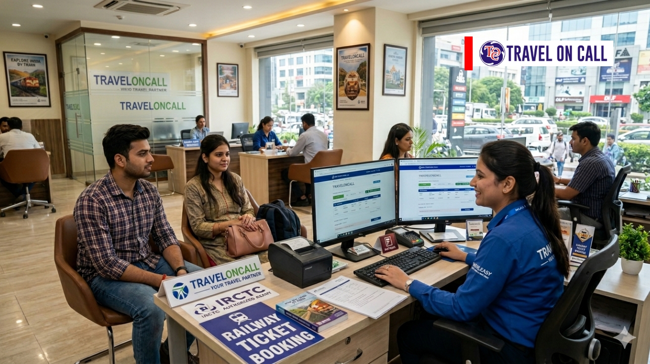 Railway ticket booking service in Cyber City Gurgaon